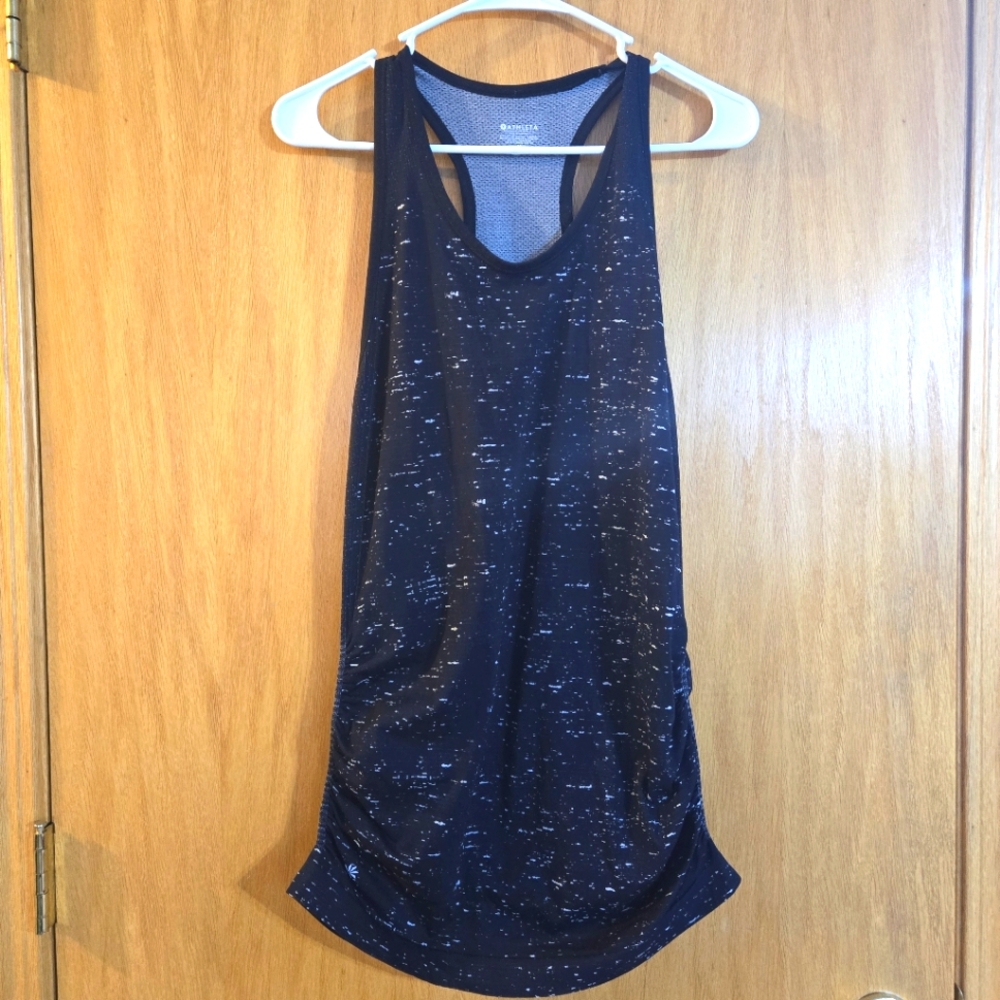 Athleta Speed Light Ruched Speckled Tank